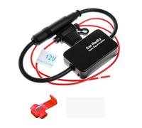 12V Antena Radio Estéreo Coche, Universal FM Am Señal Amplificador con Macho DIN Enchufe para Automóvil Camión Motocicleta Barco Vehículo SUV Audio Receptor