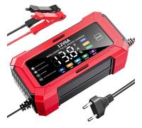 12v Cargador de Batería - Cargador Automático de Batería de 12 Voltios para Automóviles,Mantenedor Automático con Apagado para Vehículos Camión Autocaravana Viajes Carretera Mantenimiento
