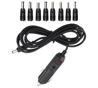 12V Cargador de Coche con 8 Conectores, 36W Cargador Conector Mechero Coche, Cable Encendedor de Cigarrillos Universal para DVD GPS Altavoces Bluetooth Cámaras y Mini Nevera, 1.5m