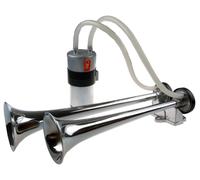 12V Coche Druckluftfanfare Bocina Fanfarria Aire Comprimido 37/31cm Compresor