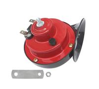 12V Cuerno de Aire de Caracol Claxon Coche Bocina Coche 115dB Claxon Moto Impermeable con Soporte Cuerno de Caracol Universal para Camion y Barco (Rojo)