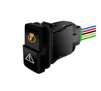 12V Dual Buttons Switch Car Fog Spot Light Rear Camera Heater Fan Push Switch For Toyota FJ/Land Cruiser Prado 4Runner Tacoma(Compressor Charger)