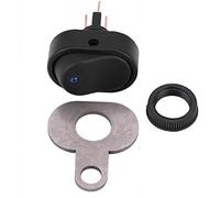 12V Motocicleta universal LED Interruptor de faros delanteros Interruptor de encendido/apagado con indicador, botón de interruptor de montaje de manillar 12V(D)