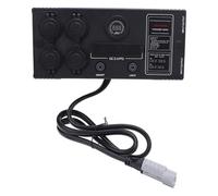 12V Power Box Portable Control Hub with 6 USB Ports 4 Cigar Sockets and Anderson Plug QC 3.0 Fast Charging for Off Grid Camping RV Travel Car Automotive Power Distribution Hub