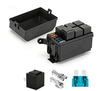 12v relay box-12v fuse block 6 Way Pre-Wired Waterproof Relay Box 6 Slot ATC/ATO Fuse Relays Block Universal Relays Panel for Cars Truck Jeep (#B)