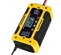 12V Smart Battery Charger, 6A Automatic Car Battery Maintainer and Trickle Charger, Portable Charging Unit for Motorcycle, Cars, Lawn Mower, Boat, Garage Storage 6x15x8.2cm