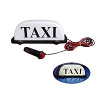 12V Taxi Signo De Luz,Taxi Magnético A Prueba De Agua Cabina De Taxi Techo Superior Signo De Luz,Taxi Signo De Luz LED 3 Metros De Cable De Alimentación, Blanco Shell Taxi Signo De Luz (WHITE)