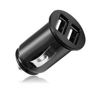 12W/2.4A Cargador Coche USB 2 Port Cargador Movil Coche USB Mechero Coche Cargador para Coche Adecuado para Coches Camiones iPhone 15/14/13/12 Samsung Pad Air Huawei y Tabletas(12V / 24V), Negro