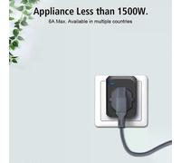 (12W, Black) All-in-One Wall Travel Charger Adapter - US EU UK AU Plugs with 2 USB & 1 Type C, Universal for Travel
