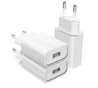 12W Cargador USB 5V/2,4A Enchufe USB A, Adaptador Compatible con iPhone, Samsung, OPPO, Xiaomi Cargador USB Multiple,E nchufe Pared Carga Rapida, Corriente USB Carregador Telemovel