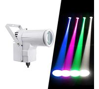 12W Led Pinspot Luz Rgbw Foco Bola de Espejos para Discoteca y Escenario, Motor de Bola de Discoteca Pin Spot Foco Led para Casa