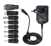 12W Universal Adaptador 3V 4,5V 5V 6V 7,5V 9V 12V 1.2A 1000 mA Multi voltajes Alimentación Conector Cargador Adecuado para LCD WiFi Router Bluetooth Altavoz Cargadores