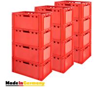 12x Apilamiento Plástico Industrial Caja Almacenamiento Eurobox E3 Kingpower