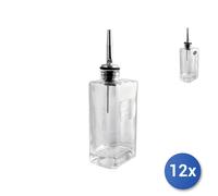 12x Botellas Bormioli De Aceite Con Tapa Óptima Lt 0,25