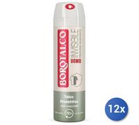 12x Bundle Borotalco Desodorante Spray 150 Ml.uomo Invisible Dry Hecho en Italia
