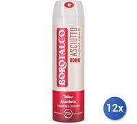12x Bundle Borotalco Desodorante Spray 150 Ml.uomo Seco Ámbar Hecho en Italia