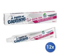12x Bundle Pasta Capitán de Dientes 100Ml. Baking Soda Rojo Hecho en Italia