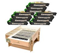 12x BURI CasusGrill Parrilla Desechable Ecológica Mini Bio Instantánea