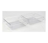 12x Caja Organizadora Set De 2 16x16x5 Cm Almacenamiento Compacto