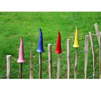 12x Figura para Valla Gorro Cerámica Decoración de Jardín Poste Gucker Exterior