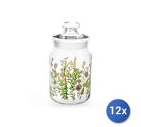 12x H&H Tarro Bloom En Vidrio Decorado cc 800