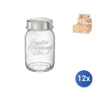 12x Jarrones 4 Estaciones Homedecor Tapa Inox 500 gr Bormioli Rocco