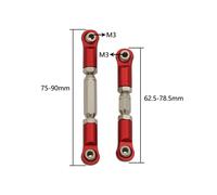12x Juego de Eslabones de Unión de Varillas de Unión de Metal para 1/10 Arrma Granite SENTON VORTEKS Typhon Rock RC Car Upgrade Parts,Rojo