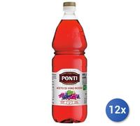 12x Multipack Vinagre Ponti Pet Lt 1 Rojo