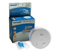 12x Nemaxx Mini-FL2 Rauchmelder - hochwertiger & diskreter Mini Brandmelder Feuermelder Rauchwarnmelder mit Lithium Batterie - Nach DIN EN 14604 + 12x Nemaxx Magnetbefestigung