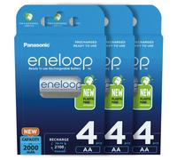 12x Panasonic Eneloop AA Baterías 2000mAh Recargables Ni-MH Accu LR06 BK-3MCCE