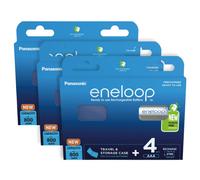 12x Panasonic Eneloop AAA 800mAh Baterías BK-4MCDEC4BE Recargables Ni-MH + Caja