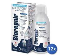 12x Paquete Biorepair Colutorio 3En1 Encías Sensibles Ml 500