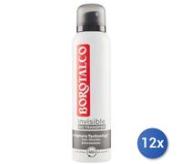 12x Paquete Borotalco Desodorante Spray 150 Ml. Invisible Gris Hecho En Italia