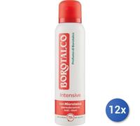 12x Paquete De Desodorante Spray Borotalco 150 Ml. Intensivo Hecho En Italia