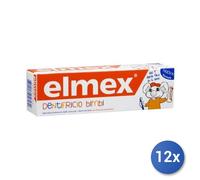 12x Paquete Elmex Pasta De Dientes Niños 0-6 Años 50 Ml