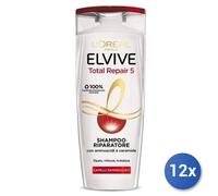 12x Paquete Elvive Champú Reparación Total 5 Pro-Keratina