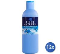 12x Paquete Felce Azzurra Musgo Blanco 650 Ml Gel De Ducha