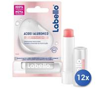 12x Paquete Labello Bálsamo Labial Ácido Hialurónico Rosa 88071 Hecho En Italia