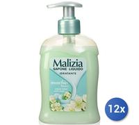 12x Paquete Malizia 300 Ml Jabón Líquido 1 Pz Al Almizcle Blanco