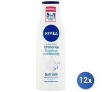 12x Paquete Nivea Crema Corporal Hidratante Express 250 Ml