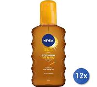 12x Paquete Nivea Sun Aceite Spray Para El Cuerpo 200 Ml