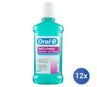 12x Paquete Oral-B Enjuague Bucal 500 Ml. Dientes Y Encías Verde Claro