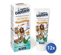 12x Paquete Pasta Capitano Dentífrico 75 Ml. Junior 6+ Menta
