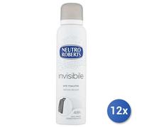 12x Paquete Roberts Desodorante En Spray 150 Ml. Invisible