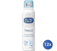 12x Paquete Roberts Desodorante Spray 150 Ml. Fresco Azul