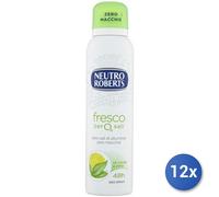 12x Paquete Roberts Desodorante Spray 150 Ml. Fresco Verde