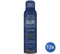 12x Paquete Roberts Desodorante Spray Hombre Fresco Mediterráneo 150