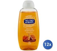 12x Paquete Roberts Ducha/Shampoo 200 Ml. Hidratante Miel/Arce