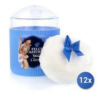 12x Paquete Talco Tarro 250 Gramos Felce Azzurra Con Plumón