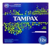 12x Paquete Tampax Súper Absorbente Interno 20 Pz